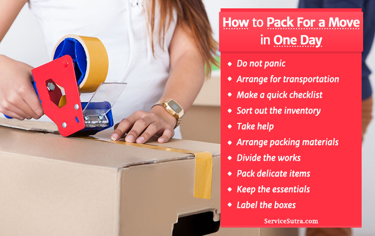 Moving In a Hurry? Here Is How to Pack For a Move In One Day