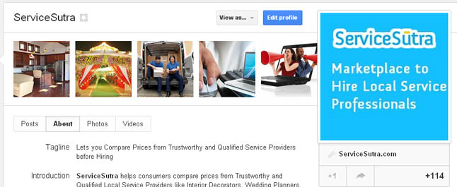 Google plus business page cover Photo alternate template
